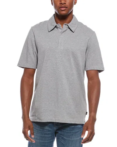 7 For All Mankind Pique Polo Shirt In Gray