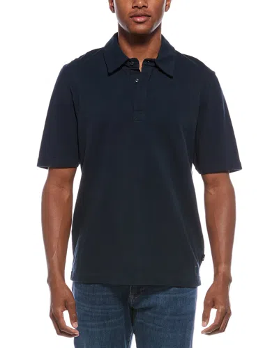 7 For All Mankind Pique Polo Shirt In Blue