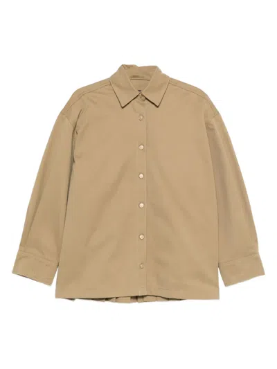 7 FOR ALL MANKIND PLEATED-BACK COTTON SHIRT