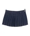 7 For All Mankind Pleated Half-length Skirt In Blue