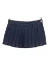 7 For All Mankind Pleated Half-length Skirt In Blue