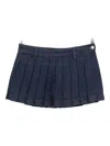 7 For All Mankind Pleated Mini Skirt In Multi