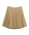 7 For All Mankind Pleated Skirt In Brown
