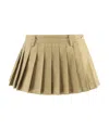 7 For All Mankind Skirt In Pleated Twill In Brown