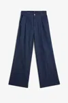 7 For All Mankind Pleated Trouser Halona In Blue