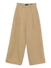 7 For All Mankind Pleated Wide Trouser Twill Sand Storm In Brown