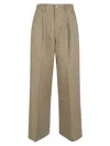 7 For All Mankind High Waisted Pleated Wide Leg Trousers In Multi