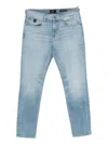 7 For All Mankind Light Blue Jeans With Concealed Fly In Blue