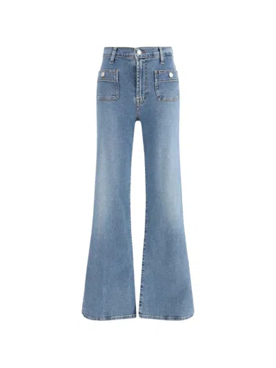 7 For All Mankind Pockets Flared Jeans In Blue