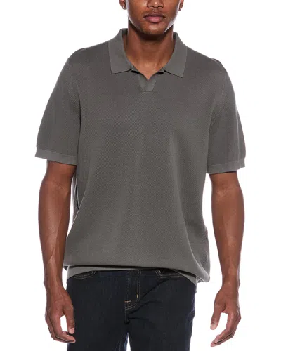 7 For All Mankind Polo Sweater In Grey