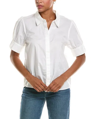 7 For All Mankind Puff Button Shirt In White