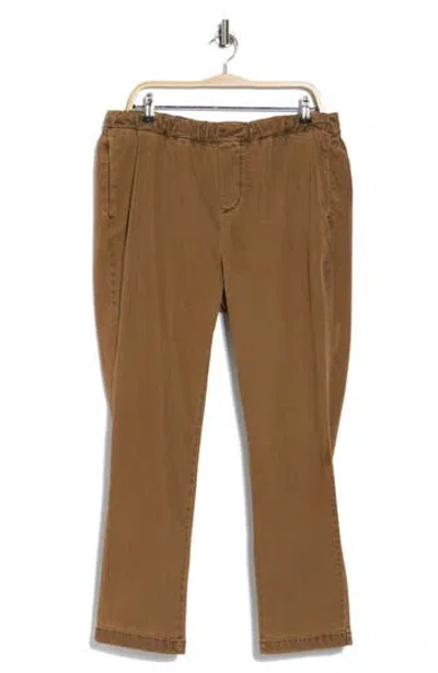 7 For All Mankind Pull-on Chino Pants In Camel