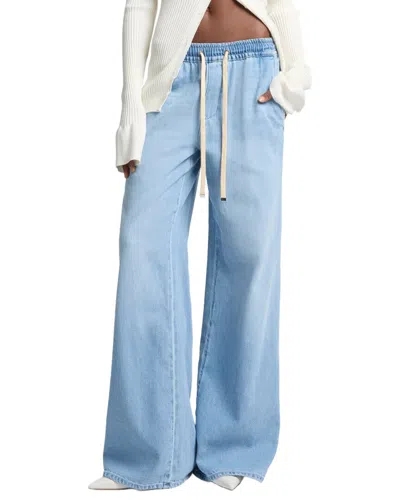 7 For All Mankind Pull-on Hana Wide Leg Jean In Blue