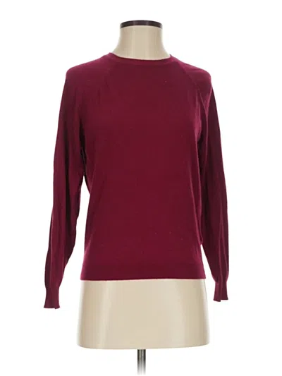 Pre-owned 7 For All Mankind Pullover Sweater In Burgundy