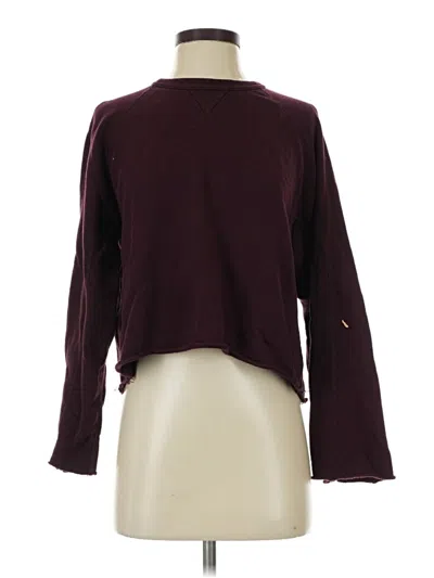 Pre-owned 7 For All Mankind Pullover Sweater In Burgundy