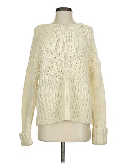 Pre-owned 7 For All Mankind Pullover Sweater In Ivory