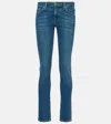 7 For All Mankind Pyper Mid-rise Skinny Jeans In Blue