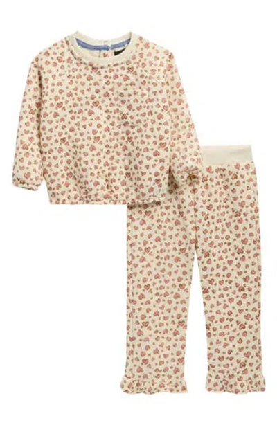 7 For All Mankind Babies'  Quilted Top & Pants Set In Multi