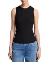 7 For All Mankind Women's Racer Stretch Knit Tank In Black