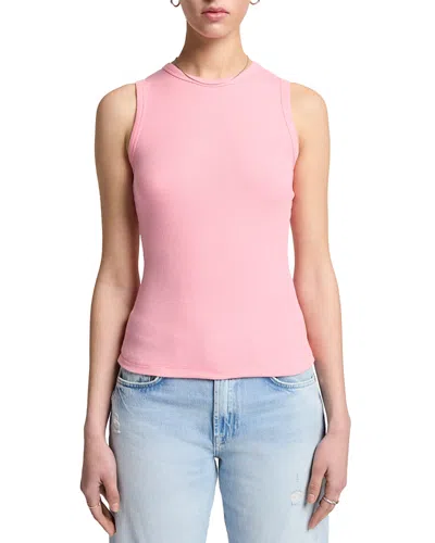 7 For All Mankind Women's Racer Stretch Knit Tank In Blush