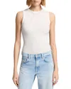 7 For All Mankind Women's Racer Stretch Knit Tank In Vintage White