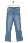 7 For All Mankind Raw Hem High Waist Slim Kick Flare Jeans In Be My Baby