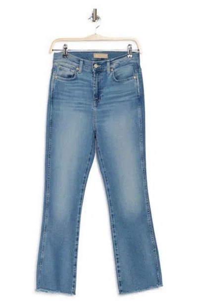 7 For All Mankind Raw Hem High Waist Slim Kick Flare Jeans In Be My Baby