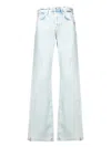 7 For All Mankind Relaxed Fit Blue Denim Jeans In White