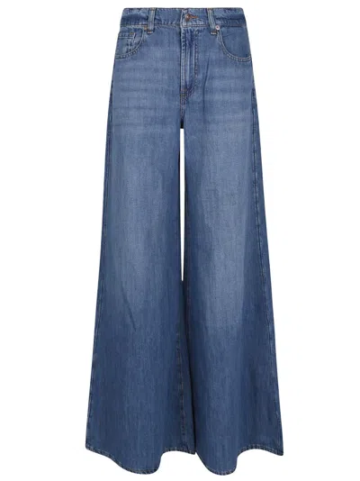 7 For All Mankind Willow Wide Jeans In Blue