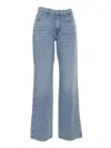 7 For All Mankind Relaxed Fit Light Blue Denim Trousers In Blue