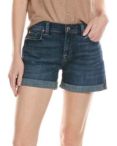 7 For All Mankind Relaxed Short In Blue