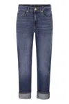 7 For All Mankind Relaxed Skinny - Medium Waist Boyfriend Jeans In Blue