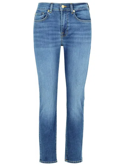 7 For All Mankind 'relaxed Skinny' Blue Cotton Jeans