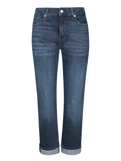 7 For All Mankind Blue Relaxed Skinny Jeans