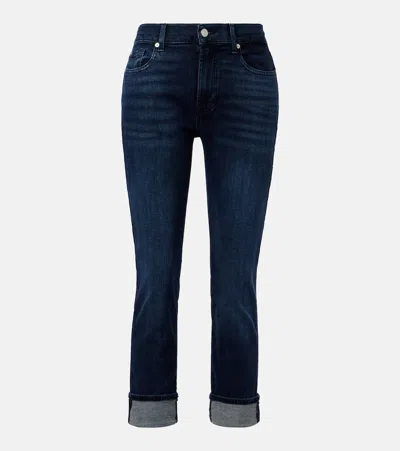 7 FOR ALL MANKIND RELAXED SKINNY CROPPED SKINNY JEANS