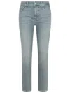 7 For All Mankind 'relaxed Skinny' Grey Cotton Jeans In Blue