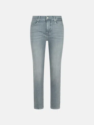 7 For All Mankind 'relaxed Skinny' Grey Cotton Jeans In Gray