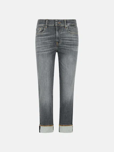 7 For All Mankind 'relaxed Skinny' Grey Cotton Jeans In Gray