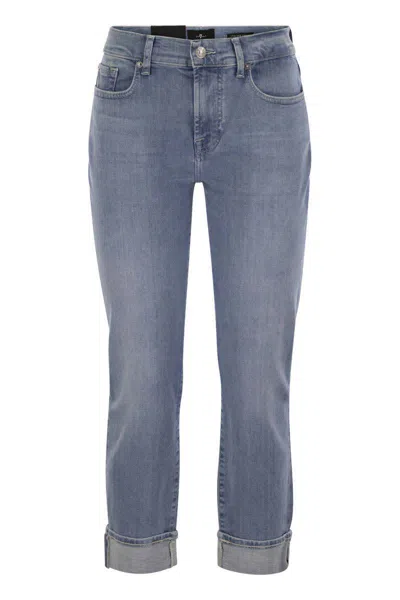 7 For All Mankind Relaxed Skinny Groovy In Blue