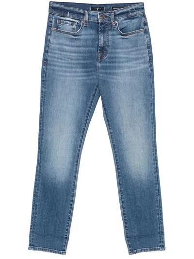 7 For All Mankind Relaxed Skinny Groovy In Blue
