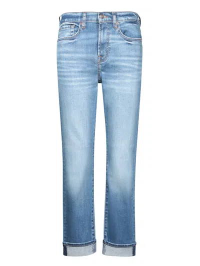 7 For All Mankind Relaxed Skinny Groovy Blue Jeans