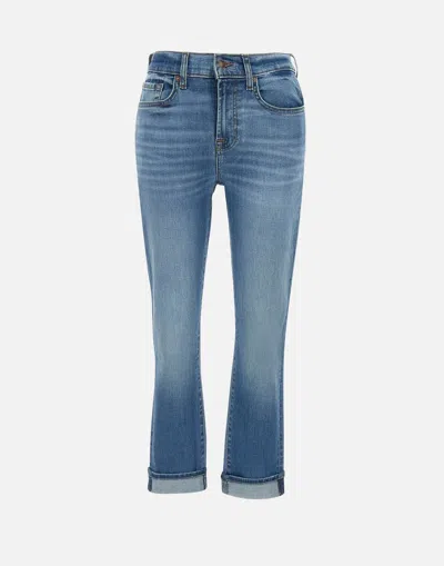 7 For All Mankind Relaxed Skinny Groovy Blue Jeans