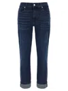 7 For All Mankind Rolled Cuffs Slim Fit Denim In Blue