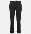 7 For All Mankind Relaxed Skinny Low-rise Skinny Jeans In Black
