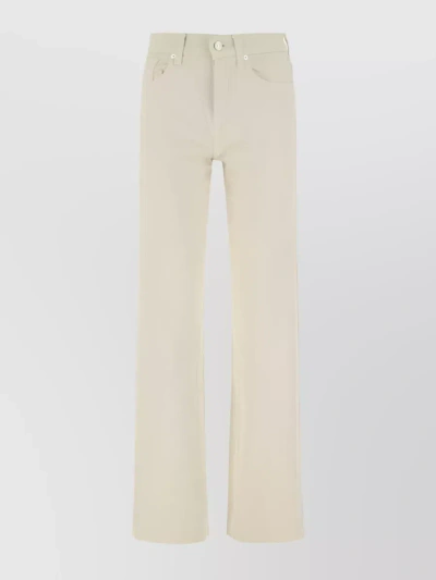 7 For All Mankind Relaxed Wide-leg Denim Silhouette In Cream