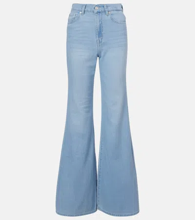 7 For All Mankind Retro Flare Flared Jeans In Blue