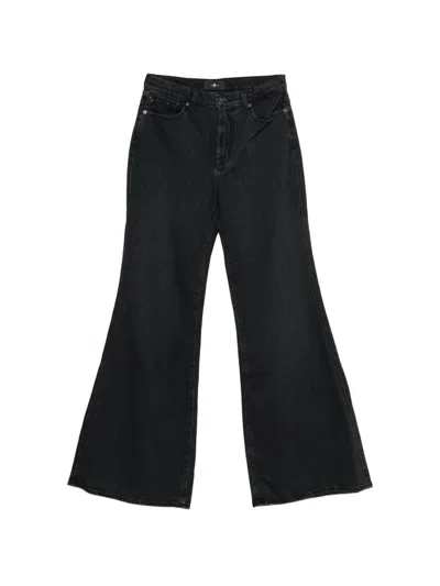 7 For All Mankind Retro Flare Jeans In Black