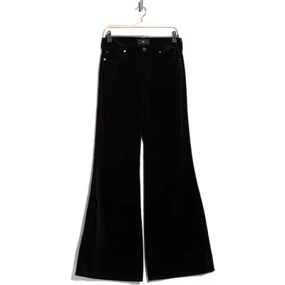 7 For All Mankind Retro High Waist Flare Jeans In Black