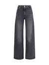 7 For All Mankind Embellished Twisted Lotta Wide Leg Jeans Clothing In Black