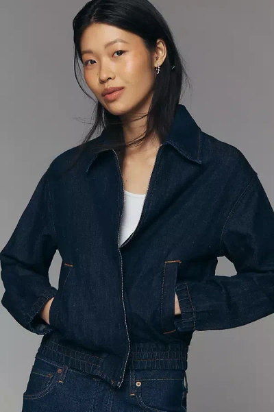 7 For All Mankind Rinsed Denim Jacket In Gray